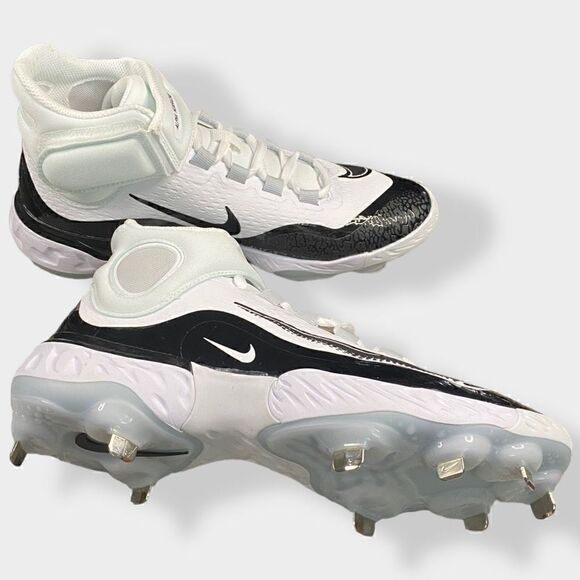 Nike Alpha Huarache Elite 4 Mid Mens Black Baseball Cleats FD2744-101 size 8 New main image 8